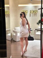 VESTIDO CURTO BRANCO COM BOLAS DIXIE - Image 4