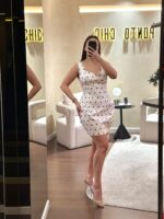 VESTIDO CURTO BRANCO COM BOLAS DIXIE - Image 3