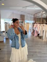 CASACO DE GANGA OVERSIZE AZUL PONTO CHIC