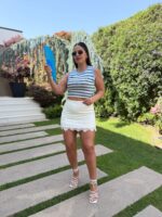 SAIA CURTA COM APLICAÇÃO DE RENDA PONTO CHIC - Image 2