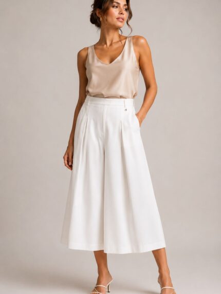 CULOTTE BRANCA COM PREGAS DIXIE