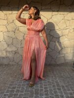 VESTIDO COMPRIDO PLISSADO CORAL PONTO CHIC - Image 2