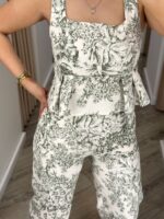 CONJUNTO CALÇA E TOP ESTAMPADO VERDE PONTO CHIC - Image 2
