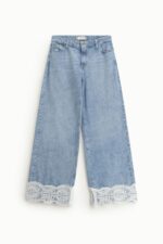 CALÇA GANGA AZUL COM RENDA PLEASE - Image 4