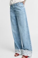 CALÇA GANGA AZUL COM RENDA PLEASE - Image 3