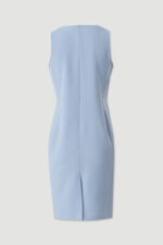 VESTIDO AZUL CINTADO COM DETALHE DOURADO FERRACHE - Image 5