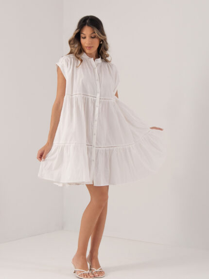 VESTIDO CAMISEIRO BRANCO FERRACHE