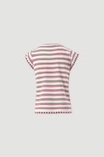 CAMISOLA BRANCA E VERMELHA EM MALHA ÀS RISCAS FERRACHE - Image 2