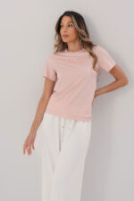 T-SHIRT ROSA COM LOGÓTIPO BORDADO FERRACHE - Image 3
