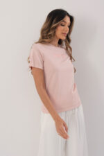 T-SHIRT ROSA COM LOGÓTIPO BORDADO FERRACHE - Image 2