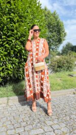 VESTIDO MIDI ESTAMPADO TERRACOTA PONTO CHIC - Image 4