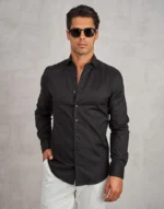 CAMISA PRETA GOLA ELEGANCE ZOLF