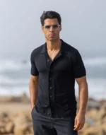 CAMISEIRO TRICOT MALHA FINA PRETO ZOLF