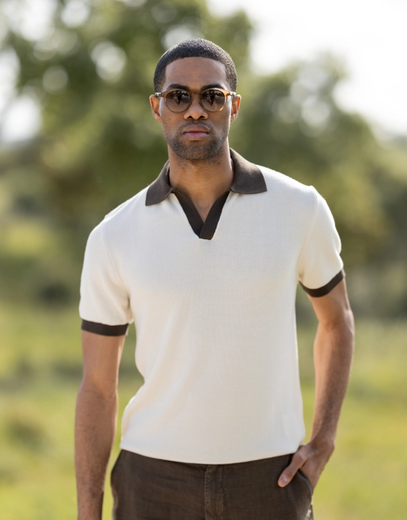 262403008_Polo-Tricot-Textura-Bicolor_cru_1 POLO TRICOT TEXTURA BICOLOR CRU ZOLF - Image 1
