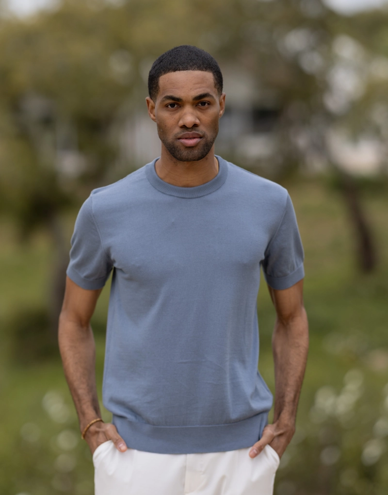 262503004_T-shirt-Tricot-Lisa_azul-ciano_1 T-SHIRT TRICOT LISA AZUL CIANO ZOLF - Image 1