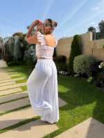 TOP ROSA FLORAL COM FOLHOS PONTO CHIC - Image 2