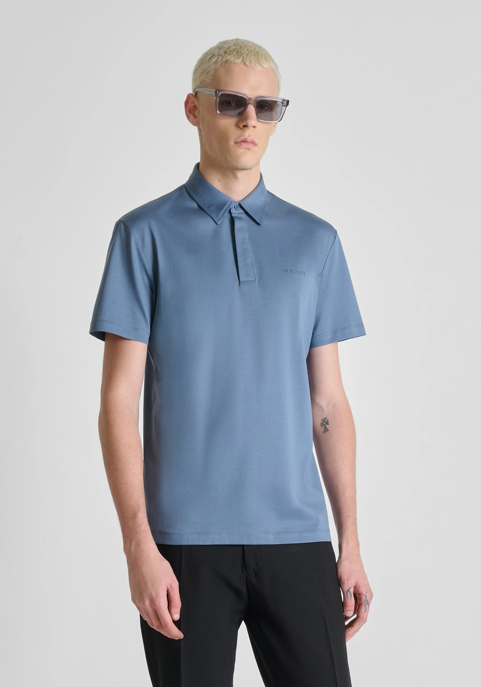 MMKS02660-FA100255-7143_02 POLO BÁSICO AZUL ANTONY MORATO - Image 1