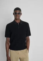 POLO TRICOT TEXTURA ONDULADA PRETO ANTONY MORATO