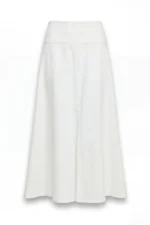 SAIA MIDI EM LINHO BRANCO SAHOCO - Image 3