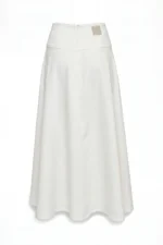 SAIA MIDI EM LINHO BRANCO SAHOCO - Image 4