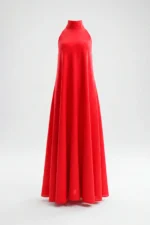VESTIDO HALTER ACETINADO VERMELHO SAHOCO - Image 3