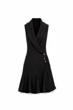 VESTIDO PRETO CURTO TRESPASSE SAHOCO - Image 3