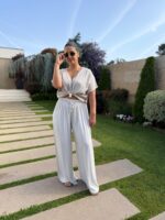 CALÇA FLUIDA BEGE PONTO CHIC