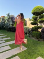 VESTIDO PLISSADO TERRACOTA PONTO CHIC - Image 2