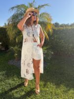 COLETE BRANCO COM BORDADO DIXIE