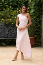VESTIDO ROSA ASSIMÉTRICO COM DECOTE ASSIMETRICO FERRACHE - Image 2