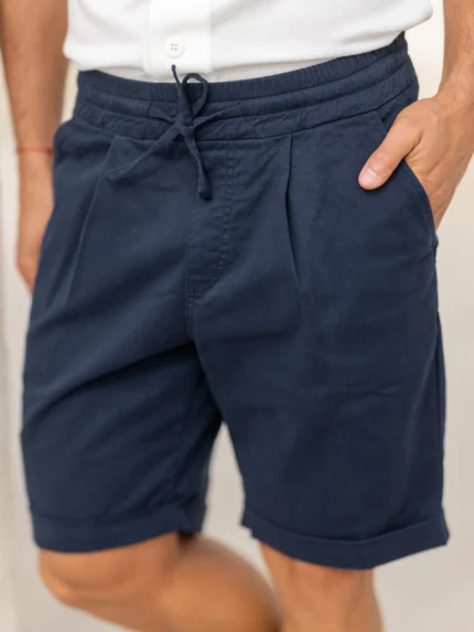 CALÇÃO CHINO COM CORDÃO AZUL MARINHO ZOLF