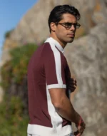 CAMISEIRO EM TRICOT BICOLOR BORGONHA ZOLF - Image 4