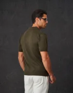 POLO LA MERINO EXTRA FINO VERDE KAKI ZOLF - Image 2