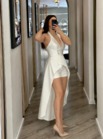 CONJUNTO BRANCO COM DETALHES EM PEDRARIA PONTO CHIC - Image 2