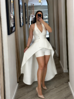 CONJUNTO BRANCO COM DETALHES EM PEDRARIA PONTO CHIC