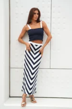 TOP EM MALHA MARINHO E BRANCO SAHOCO - Image 3