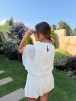VESTIDO CURTO BRANCO COM BORDADO PONTO CHIC - Image 3
