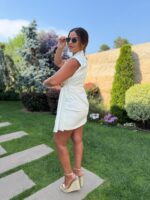 VESTIDO BLAZER BRANCO ASSIMÉTRICO PONTO CHIC - Image 3
