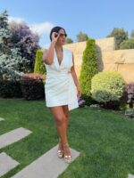 VESTIDO BLAZER BRANCO ASSIMÉTRICO PONTO CHIC - Image 2