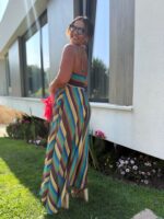 VESTIDO MIDI RISCAS MULTICOR PONTO CHIC - Image 4