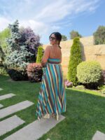 VESTIDO MIDI RISCAS MULTICOR PONTO CHIC - Image 2
