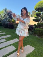 VESTIDO FLORAL OMBRO A OMBRO COM ALÇAS IMPERIAL