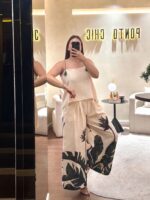 CONJUNTO ESTAMPADO TROPICAL BEGE PONTO CHIC - Image 4