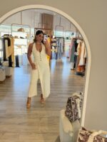 CULOTTE COM SOBREPOSIÇÃO EM LINHO NATURAL RINASCIMENTO
