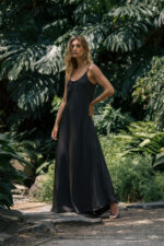 VESTIDO CASTANHO COMPRIDO FLUIDO DE ALÇAS FERRACHE - Image 2