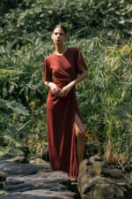 VESTIDO COMPRIDO BORDO COM DETALHE CUT-OUT FERRACHE - Image 2