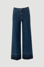 JEANS WIDE LEG COM DETALHE DE BAINHA FERRACHE - Image 2