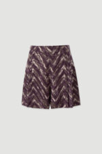 CALÇÃO CURTO ESTAMPADO COM PREGAS ROXO FERRACHE - Image 3