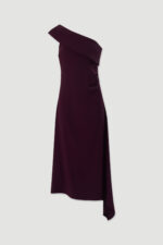 VESTIDO MIDI BORDO ASSIMETRICO DE UM OMBRO FERRACHE - Image 2