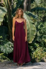 VESTIDO MIDI BORDO FLUIDO DE ALÇAS FERRACHE